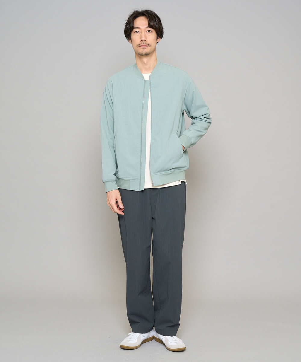 KHKFD13049 a.v.v MEN(アー・ヴェ・ヴェ) ＼秋の上品見えカットソー／タックジャカードクルーネックプルオーバー【イージーケア/洗濯機で洗える/毛玉になりにくい】 アイボリー