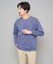 KHKFD13049 a.v.v MEN(アー・ヴェ・ヴェ) ＼秋の上品見えカットソー／タックジャカードクルーネックプルオーバー【イージーケア/洗濯機で洗える/毛玉になりにくい】 アイボリー