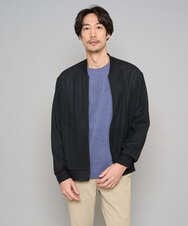 KHKFD13049 a.v.v MEN(アー・ヴェ・ヴェ) ＼秋の上品見えカットソー／タックジャカードクルーネックプルオーバー【イージーケア/洗濯機で洗える/毛玉になりにくい】 アイボリー