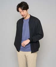 KHKFD13049 a.v.v MEN(アー・ヴェ・ヴェ) ＼秋の上品見えカットソー／タックジャカードクルーネックプルオーバー【イージーケア/洗濯機で洗える/毛玉になりにくい】 アイボリー