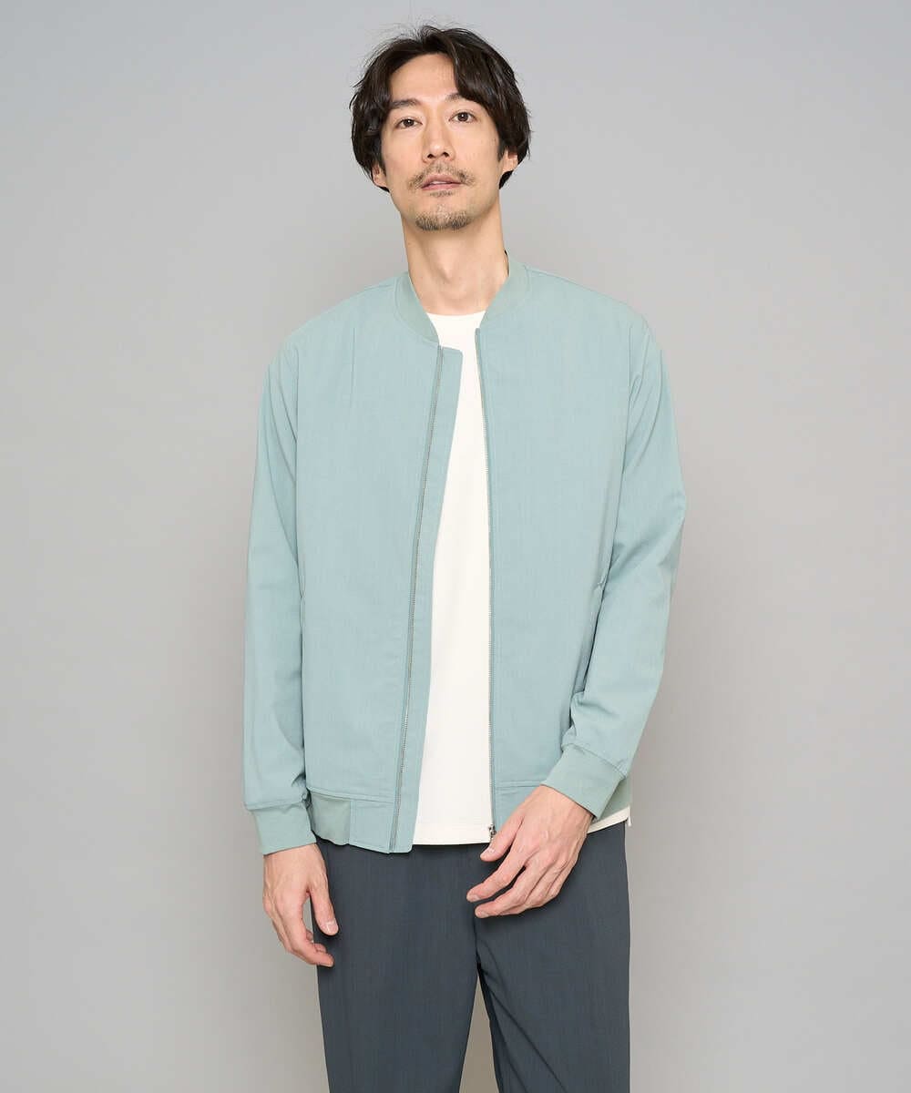 KHKFD13049 a.v.v MEN(アー・ヴェ・ヴェ) ＼秋の上品見えカットソー／タックジャカードクルーネックプルオーバー【イージーケア/洗濯機で洗える/毛玉になりにくい】 アイボリー