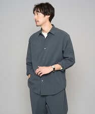 KHKFD13049 a.v.v MEN(アー・ヴェ・ヴェ) ＼秋の上品見えカットソー／タックジャカードクルーネックプルオーバー【イージーケア/洗濯機で洗える/毛玉になりにくい】 アイボリー