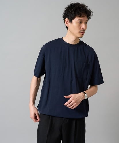 KHKGA55044  【速乾/毛玉になりにくい】ドローコード付きワイドシルエットカットソー