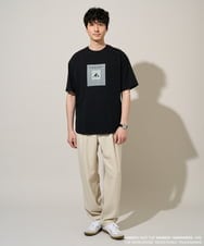 KHKGD16059 a.v.v MEN(アー・ヴェ・ヴェ) 【コラボ/接触冷感】ＫＡＮＧＯＬスクエアプリントロングシルエットカットソー ピンク
