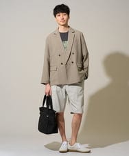 KHKGD19049 a.v.v MEN(アー・ヴェ・ヴェ) 【コラボ/接触冷感】フォトグラファーコラボワイドシルエットカットソー ホワイト