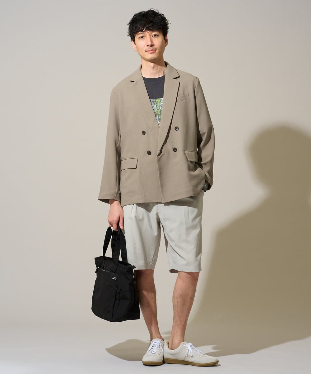 KHKGD19049 a.v.v MEN(アー・ヴェ・ヴェ) 【コラボ/接触冷感】フォトグラファーコラボワイドシルエットカットソー ホワイト