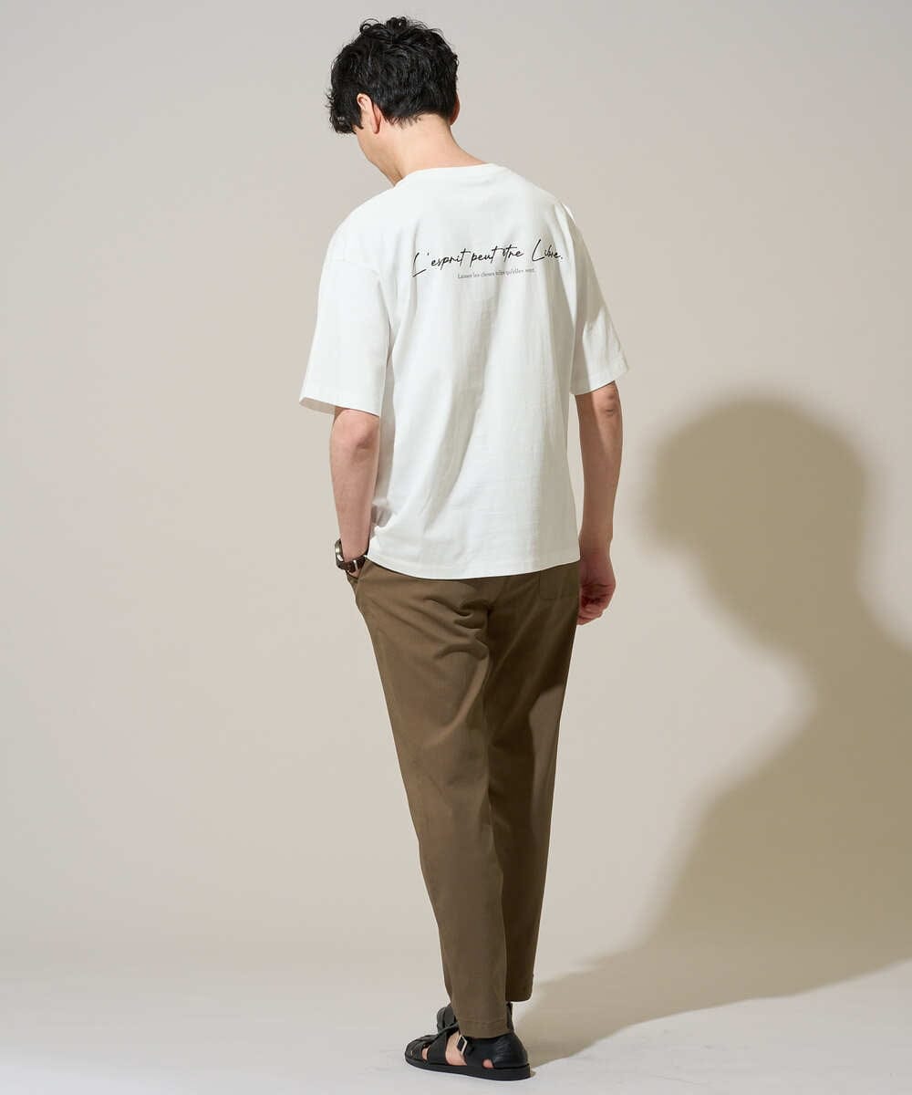 KHKGD19049 a.v.v MEN(アー・ヴェ・ヴェ) 【コラボ/接触冷感】フォトグラファーコラボワイドシルエットカットソー ホワイト