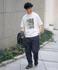 KHKGD19049 a.v.v MEN(アー・ヴェ・ヴェ) 【コラボ/接触冷感】フォトグラファーコラボワイドシルエットカットソー ホワイト