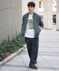 KHKGD19049 a.v.v MEN(アー・ヴェ・ヴェ) 【コラボ/接触冷感】フォトグラファーコラボワイドシルエットカットソー ホワイト