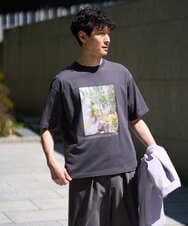 KHKGD19049 a.v.v MEN(アー・ヴェ・ヴェ) 【コラボ/接触冷感】フォトグラファーコラボワイドシルエットカットソー ホワイト