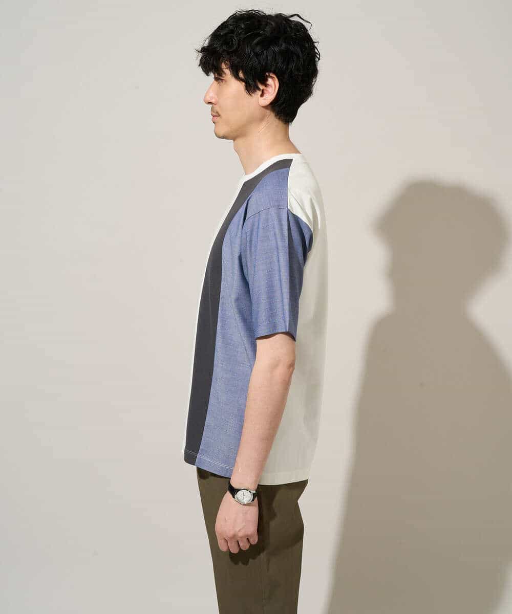 KHKGD27059 a.v.v MEN(アー・ヴェ・ヴェ) 夏の一枚着で人気！【洗濯機で洗える】デザテクカットソー ブラック