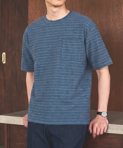 KHKGD38049 a.v.v MEN 【イージーケア/洗濯機で洗える】タックメランジセミワイドシルエットクルーネックカットソー