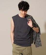 KHKGD39019 a.v.v MEN(アー・ヴェ・ヴェ) 【接触冷感】ノースリーブカットソー ダークグレー