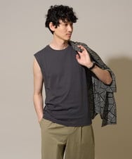 KHKGD39019 a.v.v MEN(アー・ヴェ・ヴェ) 【接触冷感】ノースリーブカットソー ブラック