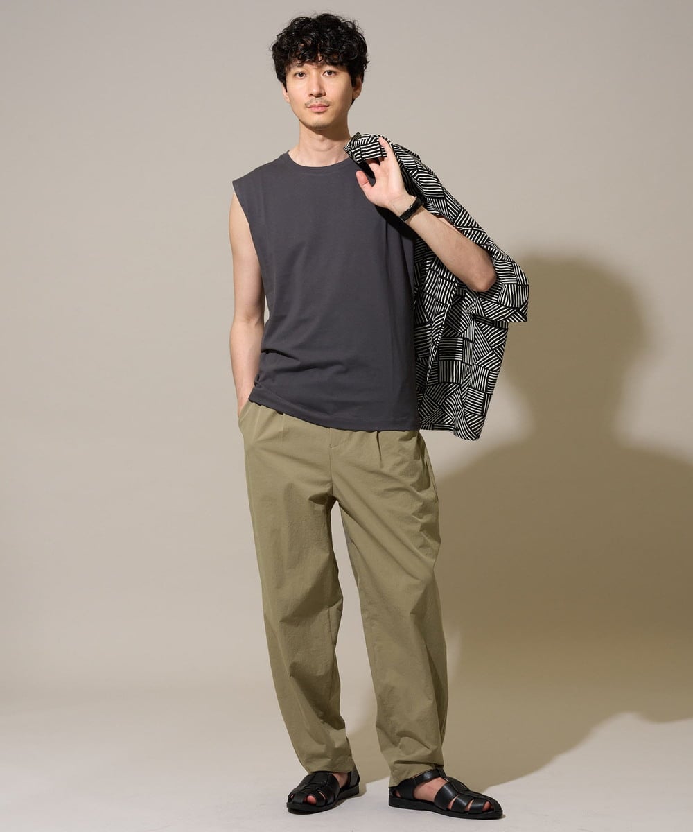 KHKGD39019 a.v.v MEN(アー・ヴェ・ヴェ) 【接触冷感】ノースリーブカットソー ブラック