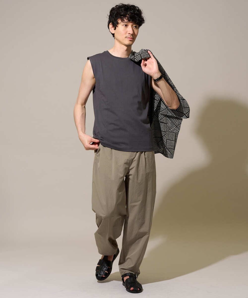 KHKGD39019 a.v.v MEN(アー・ヴェ・ヴェ) 【接触冷感】ノースリーブカットソー ブラック