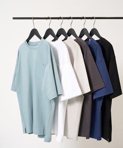 KHKGD40039 a.v.v MEN 【接触冷感 / UVカット】究極の無地Ｔ シルケットスムースシルエットカットソ ー〈洗濯機で洗える/毛玉になりにくい〉