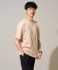 KHKGD40039 a.v.v MEN(アー・ヴェ・ヴェ) ＼累計28,000枚販売！／究極の無地Ｔ シルケットスムースシルエットカットソ ー【接触冷感 / UVカット/洗濯機で洗える/毛玉になりにくい】 ブラック