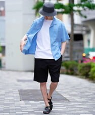 KHKGD40039 a.v.v MEN(アー・ヴェ・ヴェ) ＼累計28,000枚販売！／究極の無地Ｔ シルケットスムースシルエットカットソ ー【接触冷感 / UVカット/洗濯機で洗える/毛玉になりにくい】 ブラック