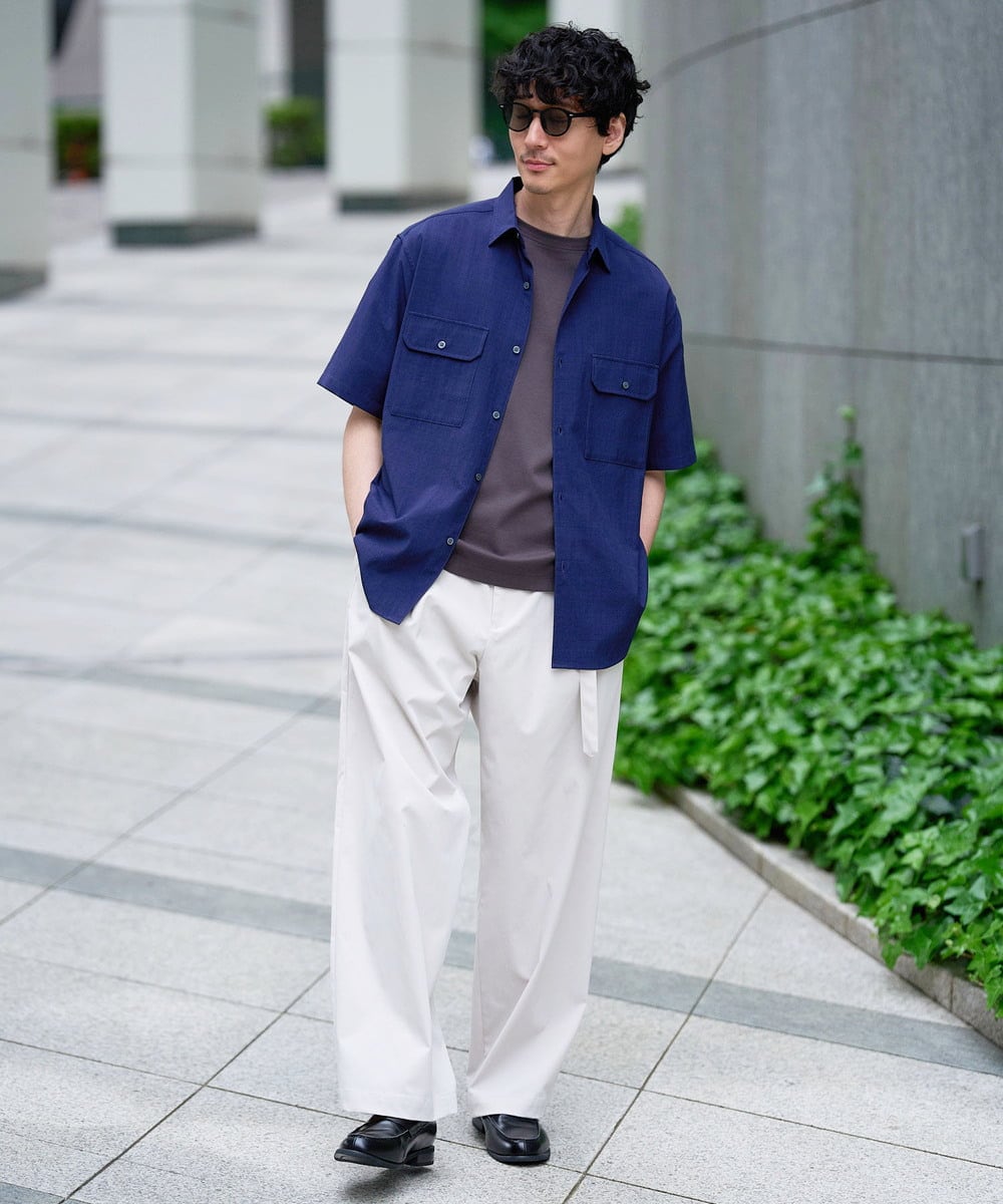 KHKGD40039 a.v.v MEN(アー・ヴェ・ヴェ) ＼累計28,000枚販売！／究極の無地Ｔ シルケットスムースシルエットカットソ ー【接触冷感 / UVカット/洗濯機で洗える/毛玉になりにくい】 ブラック