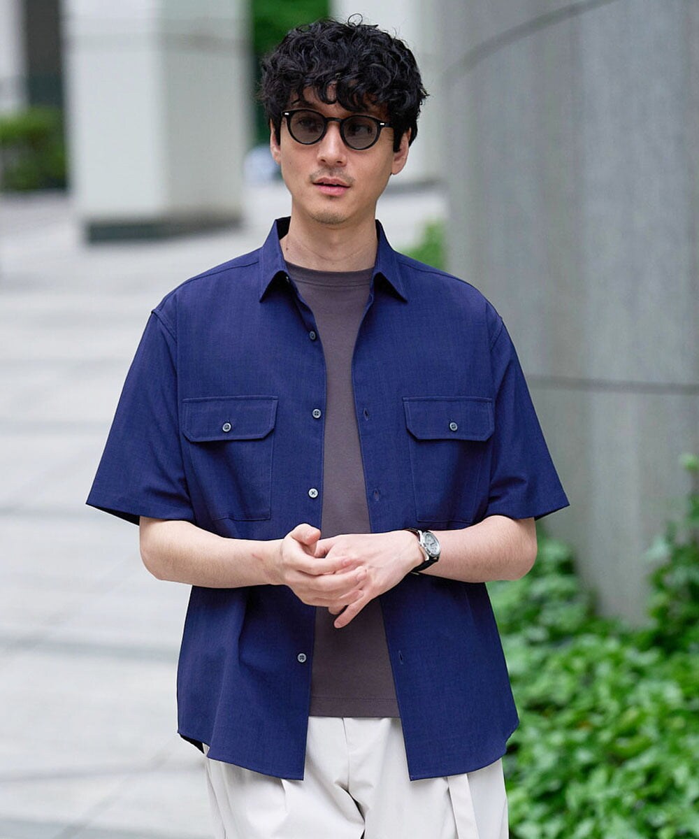 KHKGD40039 a.v.v MEN(アー・ヴェ・ヴェ) ＼累計28,000枚販売！／究極の無地Ｔ シルケットスムースシルエットカットソ ー【接触冷感 / UVカット/洗濯機で洗える/毛玉になりにくい】 ブラック