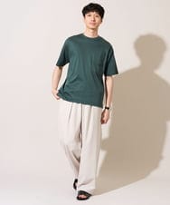 KHKGD40039 a.v.v MEN(アー・ヴェ・ヴェ) ＼累計28,000枚販売！／究極の無地Ｔ シルケットスムースシルエットカットソ ー【接触冷感 / UVカット/洗濯機で洗える/毛玉になりにくい】 ブラック