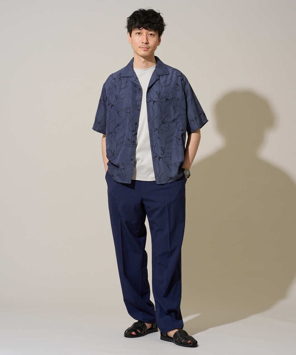 KHKGD40039 a.v.v MEN(アー・ヴェ・ヴェ) ＼累計28,000枚販売！／究極の無地Ｔ シルケットスムースシルエットカットソ ー【接触冷感 / UVカット/洗濯機で洗える/毛玉になりにくい】 ブラック