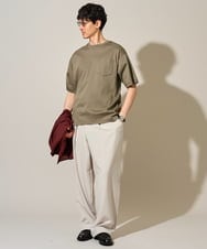 KHKGD40039 a.v.v MEN(アー・ヴェ・ヴェ) ＼累計28,000枚販売！／究極の無地Ｔ シルケットスムースシルエットカットソ ー【接触冷感 / UVカット/洗濯機で洗える/毛玉になりにくい】 ブラック