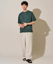 KHKGD40039 a.v.v MEN(アー・ヴェ・ヴェ) ＼累計28,000枚販売！／究極の無地Ｔ シルケットスムースシルエットカットソ ー【接触冷感 / UVカット/洗濯機で洗える/毛玉になりにくい】 ブラック