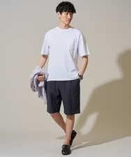 KHKGD40039 a.v.v MEN(アー・ヴェ・ヴェ) ＼累計28,000枚販売！／究極の無地Ｔ シルケットスムースシルエットカットソ ー【接触冷感 / UVカット/洗濯機で洗える/毛玉になりにくい】 ブラック