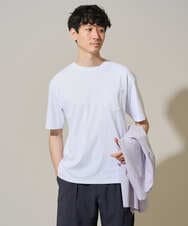 KHKGD40039 a.v.v MEN(アー・ヴェ・ヴェ) ＼累計28,000枚販売！／究極の無地Ｔ シルケットスムースシルエットカットソ ー【接触冷感 / UVカット/洗濯機で洗える/毛玉になりにくい】 ブラック