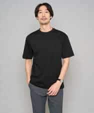 KHKGD40039 a.v.v MEN(アー・ヴェ・ヴェ) ＼累計28,000枚販売！／究極の無地Ｔ シルケットスムースシルエットカットソ ー【接触冷感 / UVカット/洗濯機で洗える/毛玉になりにくい】 ブラック