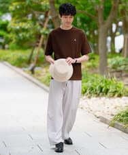 KHKGD89039 a.v.v MEN(アー・ヴェ・ヴェ) 夏カットソー人気NO.1【接触冷感】ライトアゼ１ポイントシシュウスウェットＴ〈イージーケア/洗濯機で洗える/毛玉になりにくい〉 ブラック