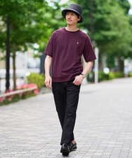 KHKGD89039 a.v.v MEN(アー・ヴェ・ヴェ) 夏カットソー人気NO.1【接触冷感】ライトアゼ１ポイントシシュウスウェットＴ〈イージーケア/洗濯機で洗える/毛玉になりにくい〉 ブラック