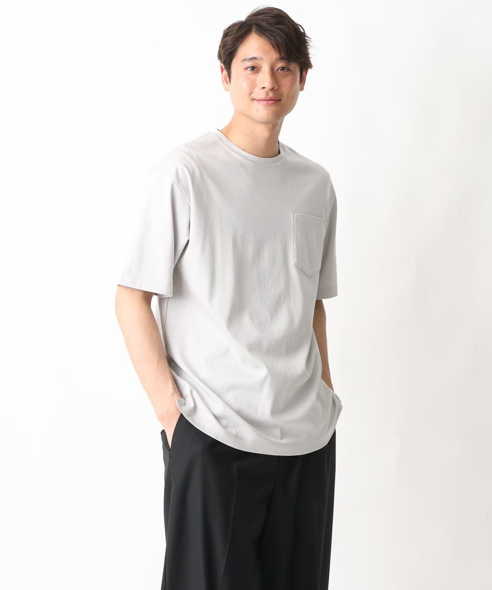 KHKGV40034 a.v.v MEN(アー・ヴェ・ヴェ) 【定番アイテム】ハイクオリティーコットンシルケットTシャツ ミント