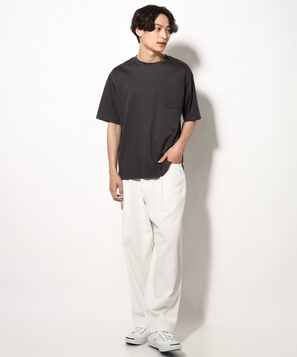 KHKGV40034 a.v.v MEN(アー・ヴェ・ヴェ) 【定番アイテム】ハイクオリティーコットンシルケットTシャツ ミント