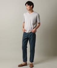KHKGV41034 a.v.v MEN(アー・ヴェ・ヴェ) 【定番アイテム】ハイクオリティーコットンシルケットＶネックＴシャツ ダークグレー