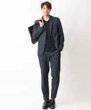 KHKGV41034 a.v.v MEN(アー・ヴェ・ヴェ) 【定番アイテム】ハイクオリティーコットンシルケットＶネックＴシャツ ダークグレー