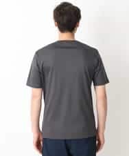 KHKGV41034 a.v.v MEN(アー・ヴェ・ヴェ) 【定番アイテム】ハイクオリティーコットンシルケットＶネックＴシャツ ダークグレー