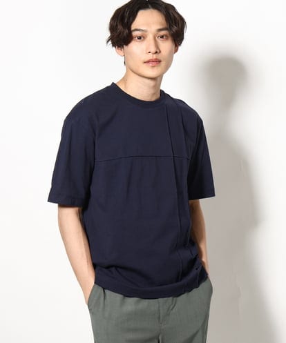 KHKGV53034  【接触冷感/綿100%】ピンタックデザインTシャツ(デザテクシリーズ)