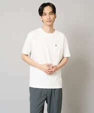 KHKGV75029 a.v.v MEN(アー・ヴェ・ヴェ) 【接触冷感/綿100％】ワンポイント刺繍半袖Tシャツ ホワイト