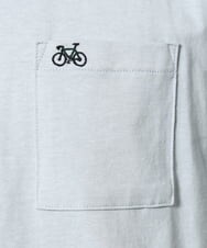 KHKGV75029 a.v.v MEN(アー・ヴェ・ヴェ) 【接触冷感/綿100％】ワンポイント刺繍半袖Tシャツ ライトグレー