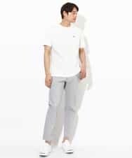 KHKGV75029 a.v.v MEN(アー・ヴェ・ヴェ) 【接触冷感/綿100％】ワンポイント刺繍半袖Tシャツ ライトグレー