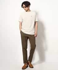 KHKGV75029 a.v.v MEN(アー・ヴェ・ヴェ) 【接触冷感/綿100％】ワンポイント刺繍半袖Tシャツ ライトグレー
