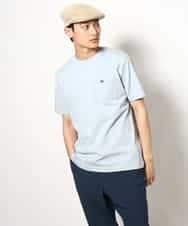 KHKGV75029 a.v.v MEN(アー・ヴェ・ヴェ) 【接触冷感/綿100％】ワンポイント刺繍半袖Tシャツ ライトグレー