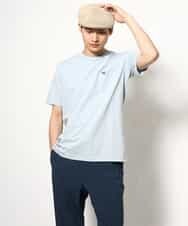 KHKGV75029 a.v.v MEN(アー・ヴェ・ヴェ) 【接触冷感/綿100％】ワンポイント刺繍半袖Tシャツ ライトグレー