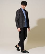 KHKHD45049 a.v.v MEN(アー・ヴェ・ヴェ) 【接触冷感】ワンポイントシシュウ バーズアイポロシャツ〈洗濯機で洗える / イージーケア / 毛玉になりにくい〉 ネイビー