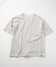 KHKHD58044 a.v.v MEN(アー・ヴェ・ヴェ) ＼ジャケットインにもおすすめ！／ハニカムジャカードクルーネックカットソー【接触冷感/遮熱洗濯機で洗える/イージーケア/毛玉になりにくい】 オレンジ