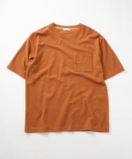 KHKHD58044 a.v.v MEN(アー・ヴェ・ヴェ) ＼ジャケットインにもおすすめ！／ハニカムジャカードクルーネックカットソー【接触冷感/遮熱洗濯機で洗える/イージーケア/毛玉になりにくい】 オレンジ