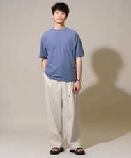 KHKHD58044 a.v.v MEN(アー・ヴェ・ヴェ) ＼ジャケットインにもおすすめ！／ハニカムジャカードクルーネックカットソー【接触冷感/遮熱洗濯機で洗える/イージーケア/毛玉になりにくい】 オレンジ